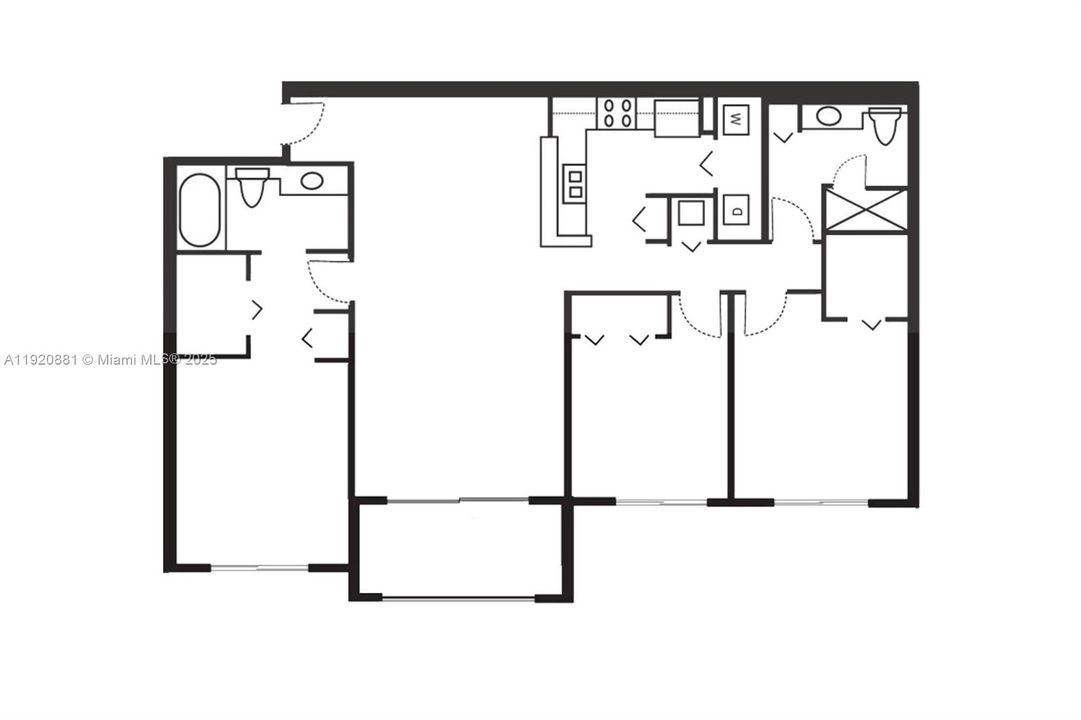 C2 Floorplan:Floor plan orientation may be reversed.LIVING AREA: 1202 S.F.BALCONY 82 S.F.
