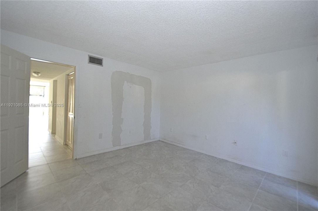 Doorway to kitchen had been closed with simple drywall