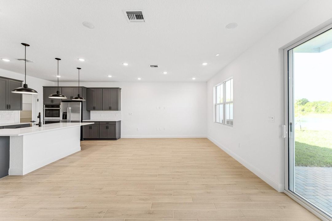 Kitchen, Great Room & Dining Area