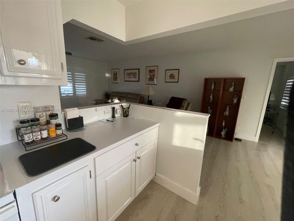 KITCHEN  OPENING INTO LIVING RM