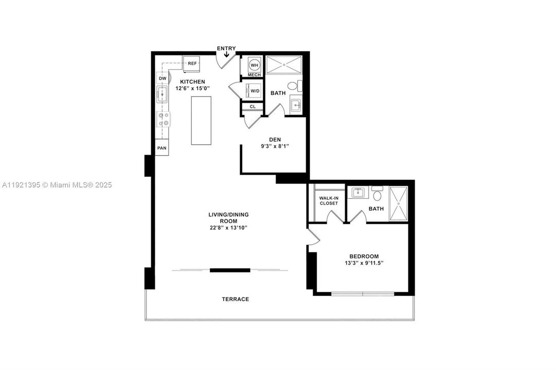 Active With Contract: $3,553 (1 beds, 2 baths, 1081 Square Feet)