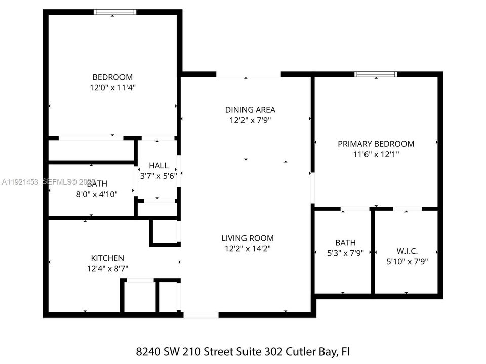 В аренду: $2,300 (2 спален, 2 ванн, 980 Квадратных фут)
