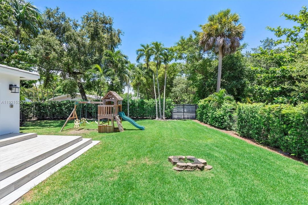 Private backyard with room for a pool
