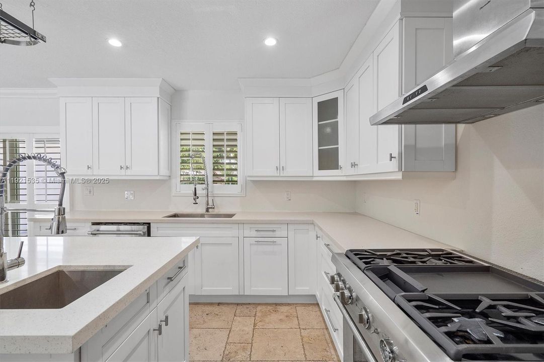 open kitchen with island