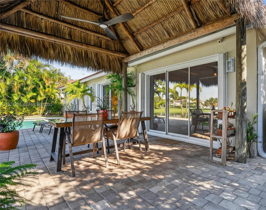 tiki hut - seating area