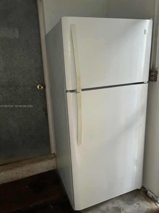 Refrigerator and freezer in Garage