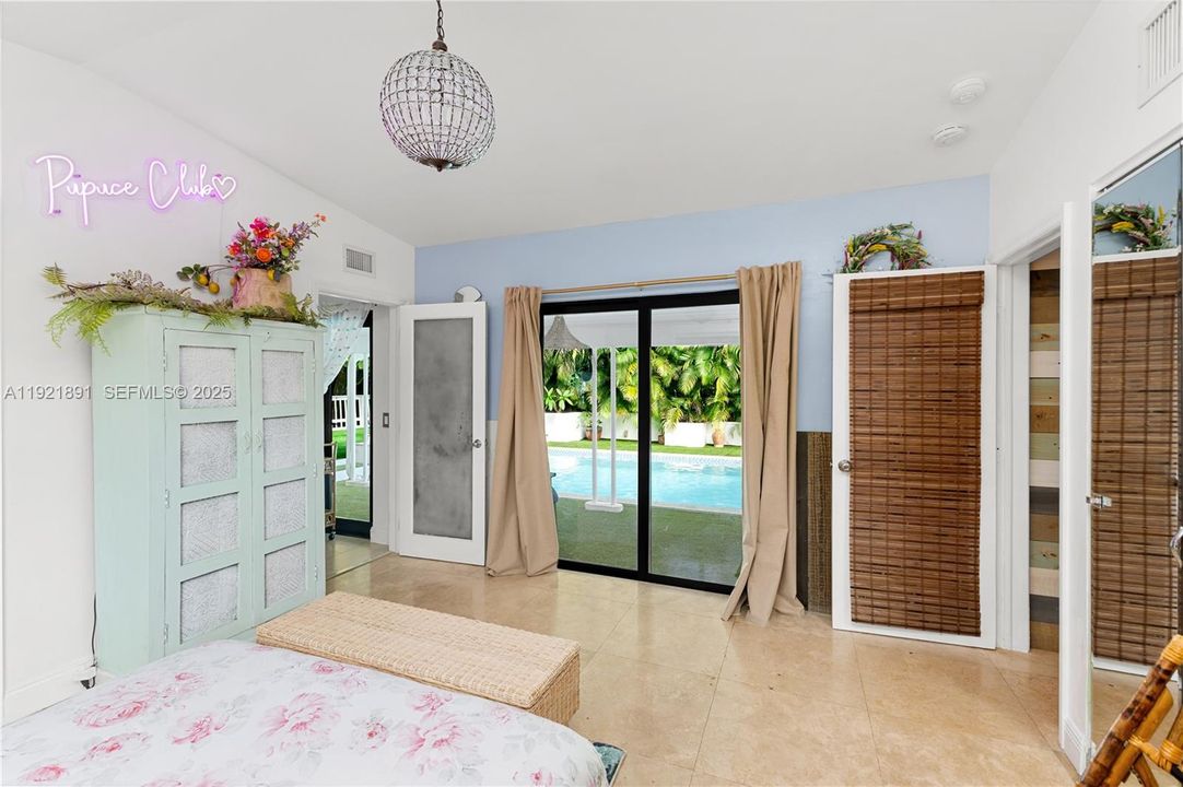 2nd Bedroom overlooking the Pool