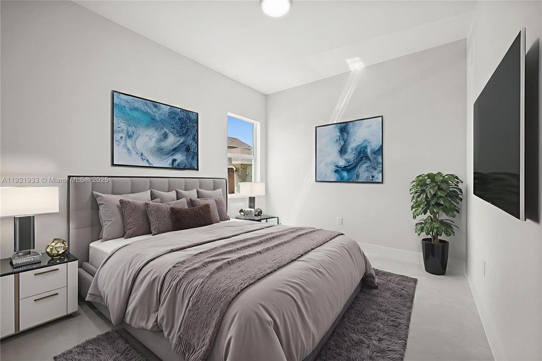 Bedroom featuring baseboards