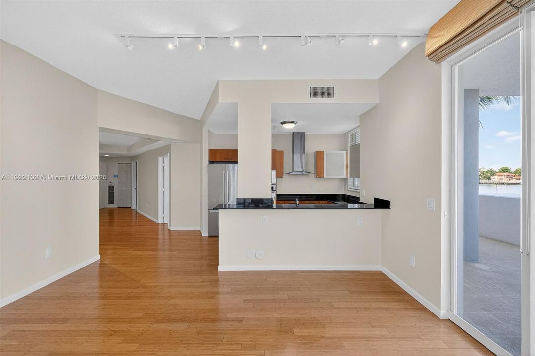 Dining Room next to Eat-In Countertop