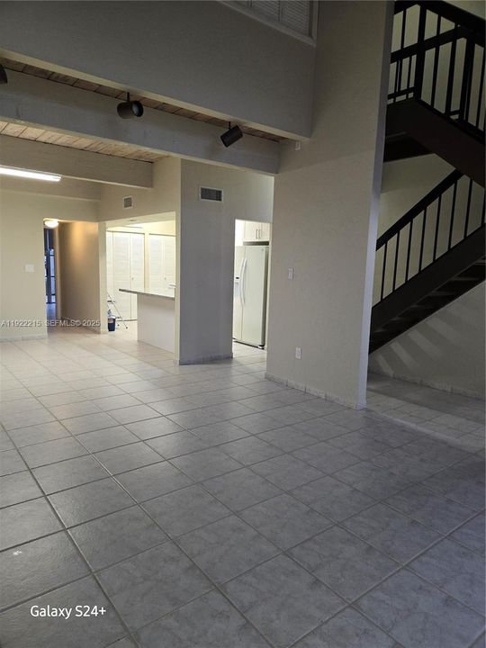 Open concept living dining kitchen