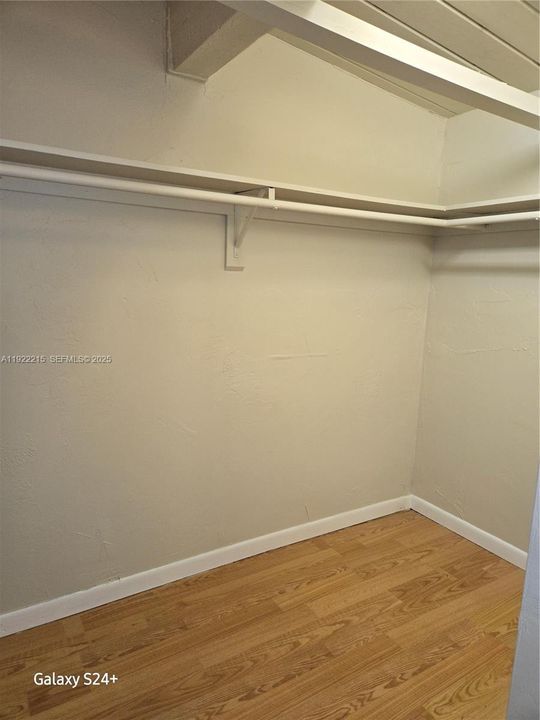 Walk in closet in Master suite
