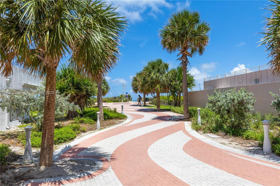 Walkway along the beach