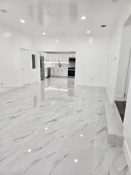 Living Dinning Room Kitchen