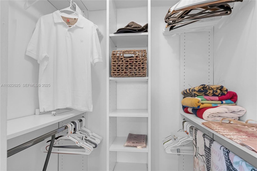 Main bedroom walk in closet