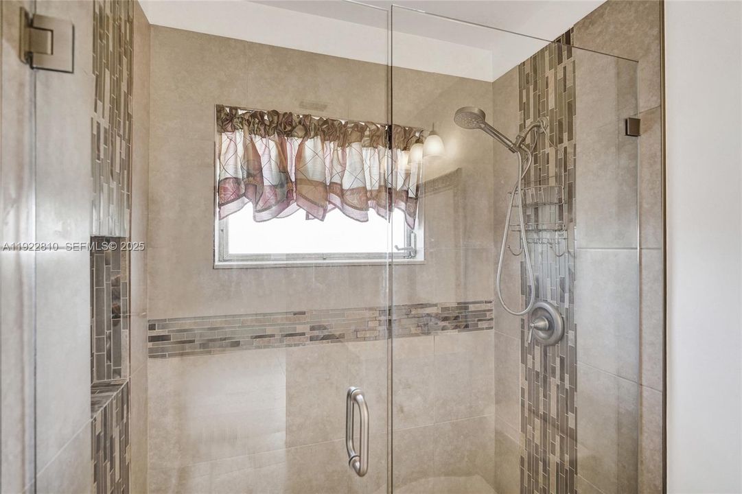 Luxurious shower stall!
