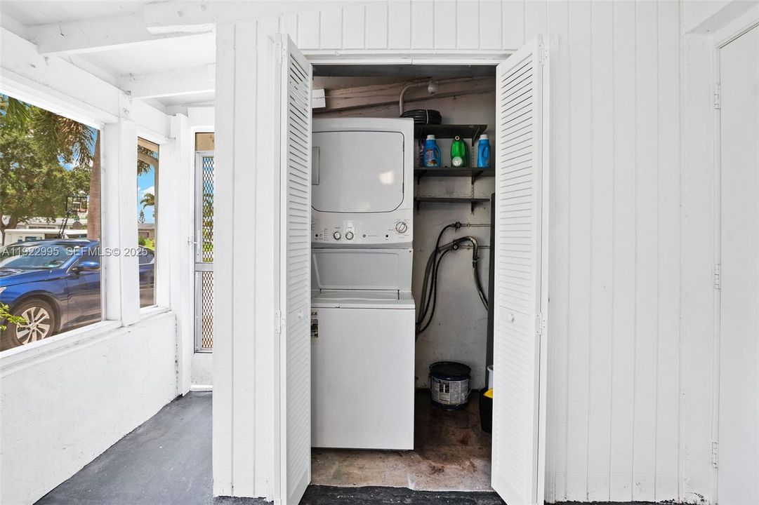 Laundry and Hot Water Heater Closet