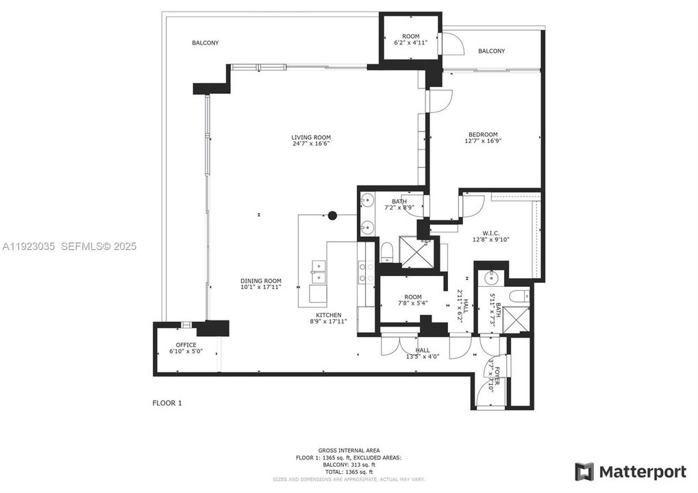 For Sale: $633,000 (1 beds, 2 baths, 1230 Square Feet)