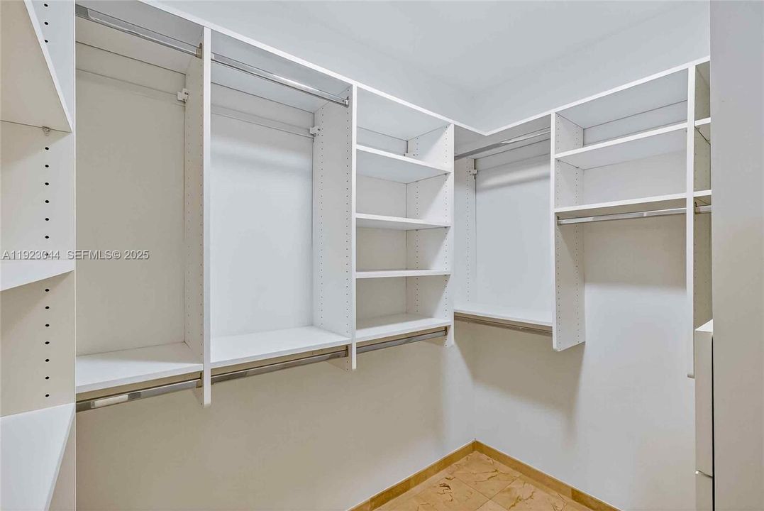 Primary walk in closet