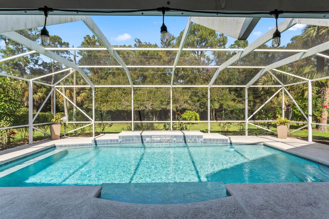 Screened swimming pool