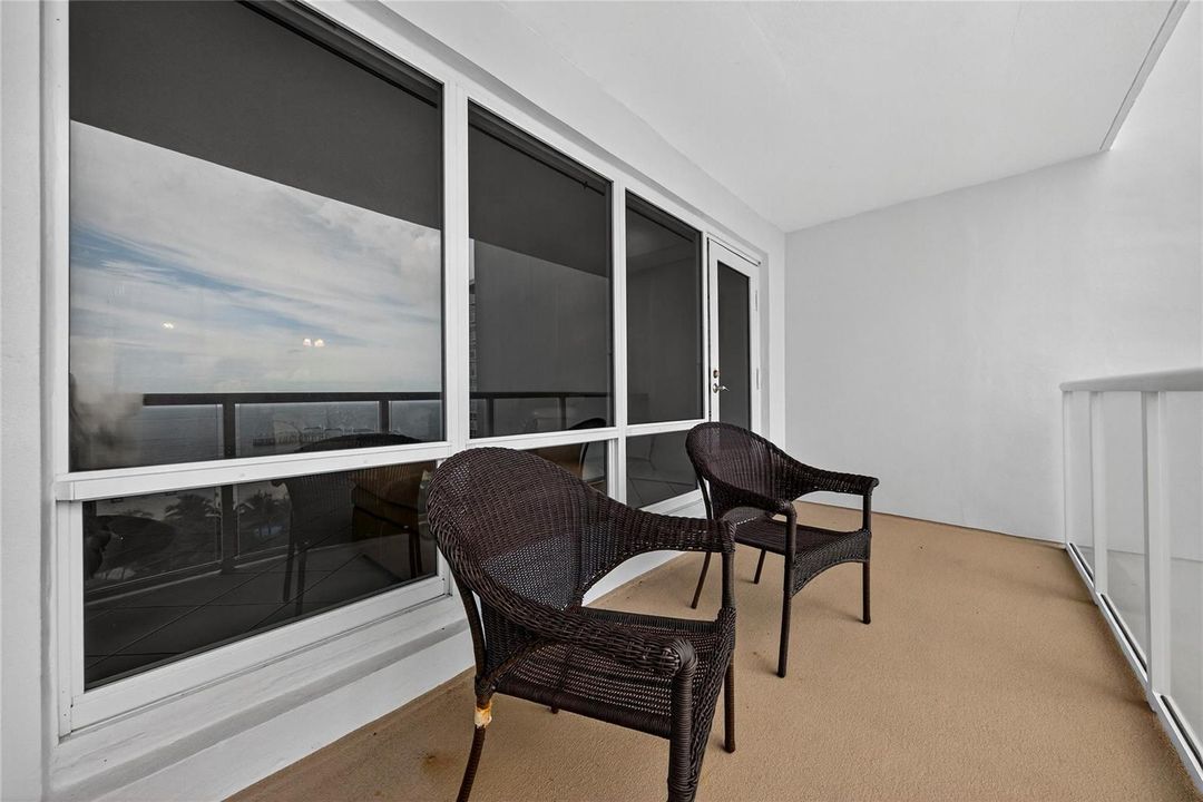 Balcony with direct ocean view