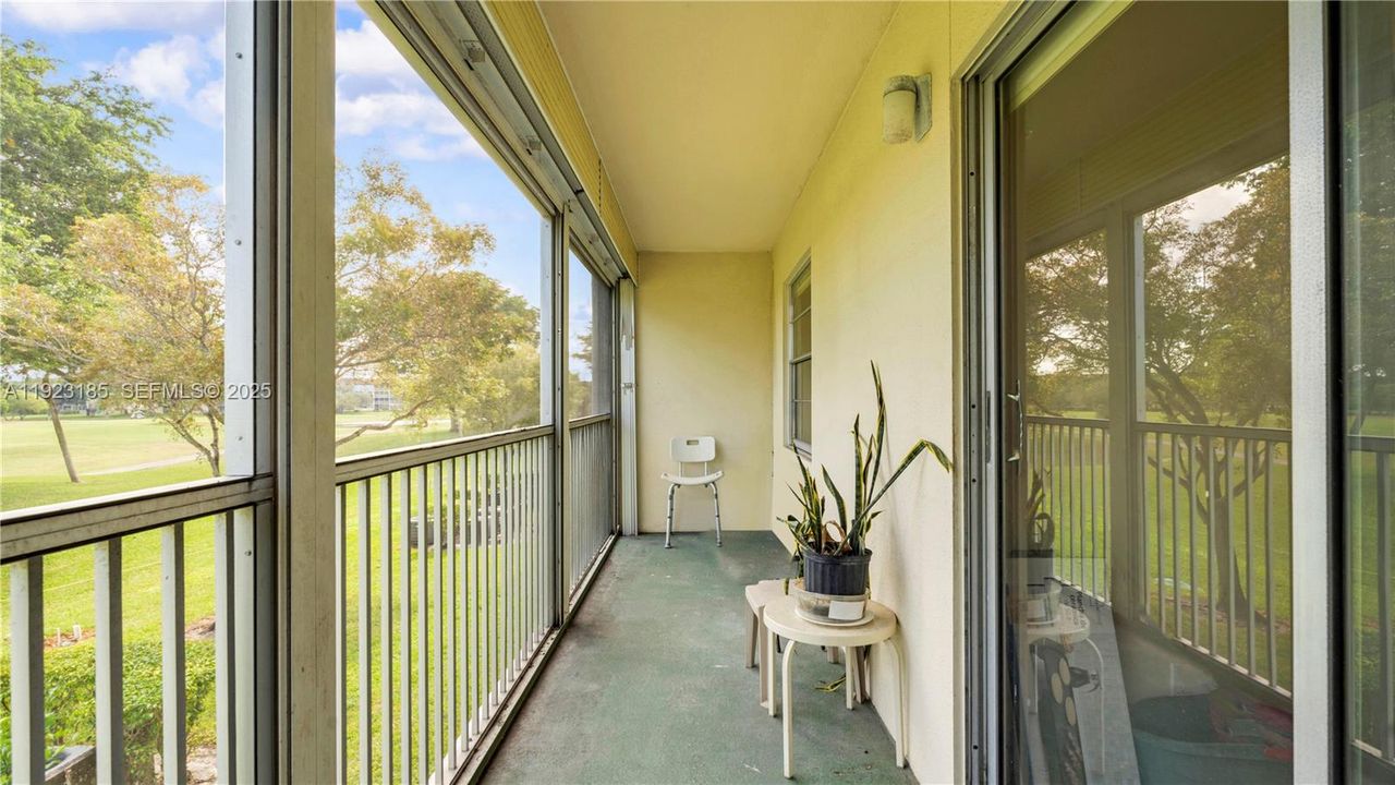 Screened in balcony.