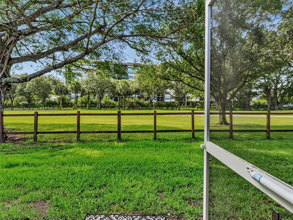 Back Patio opens to the Golf Course.