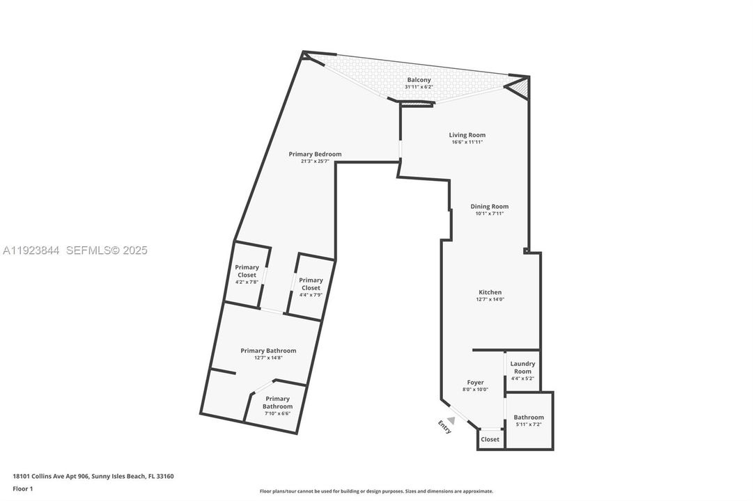 В аренду: $4,700 (1 спален, 1 ванн, 1168 Квадратных фут)