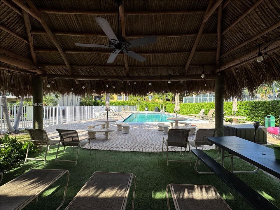 Tiki Hut By the one of the three pools