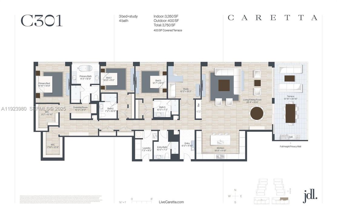 Activo con contrato: $3,125,000 (3 camas, 4 baños, 3350 Pies cuadrados)