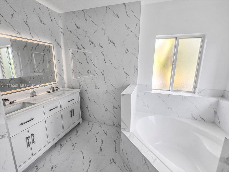 Overview of Primary Bathroom.