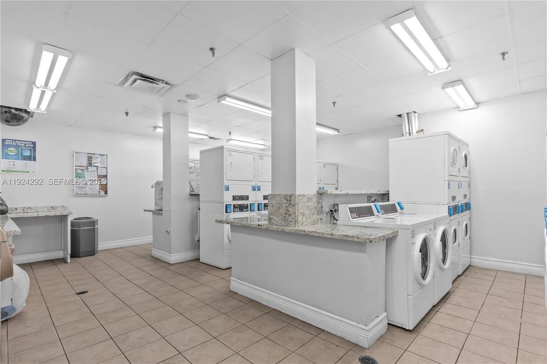 laundry inside the building