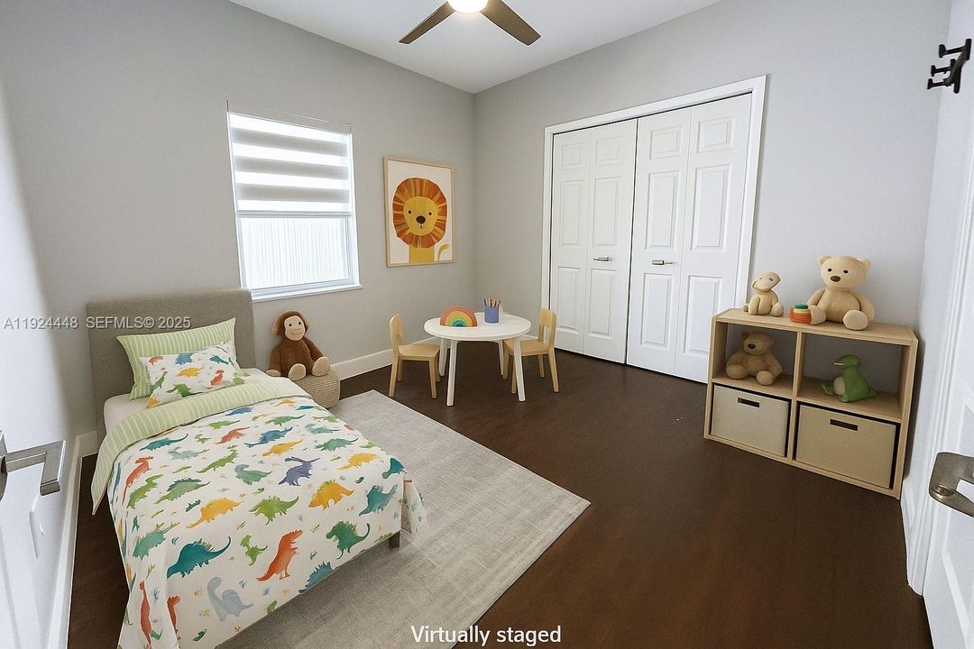 2nd Bedroom as a Kid Bedroom Virtually Staged