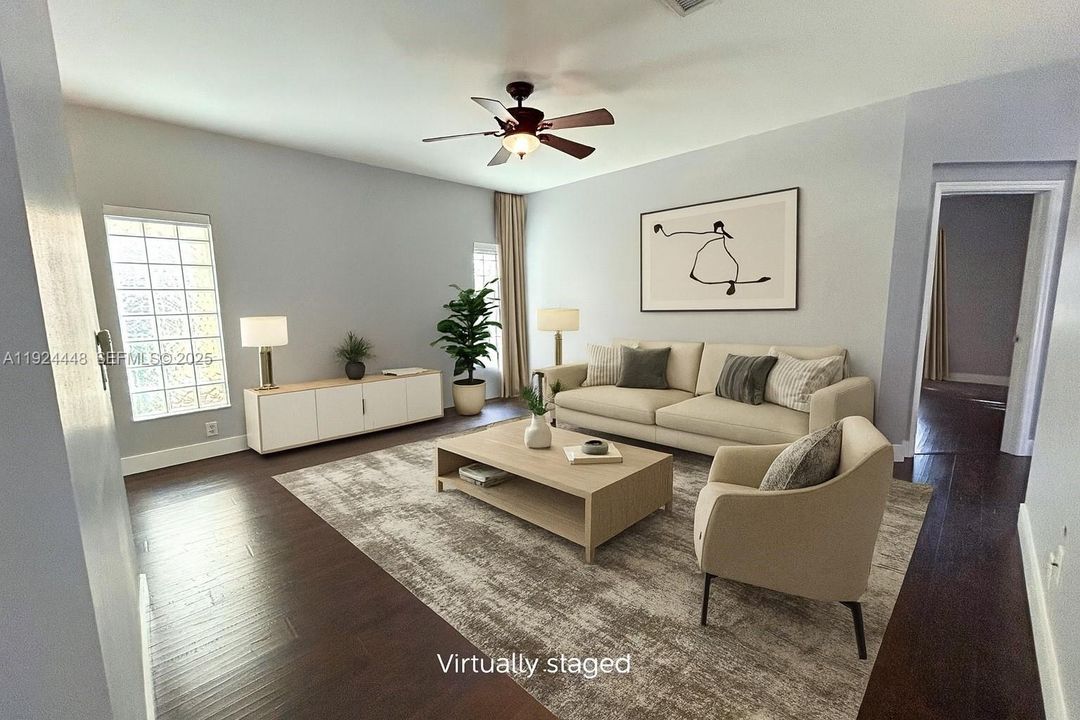 Living Room Virtually Staged