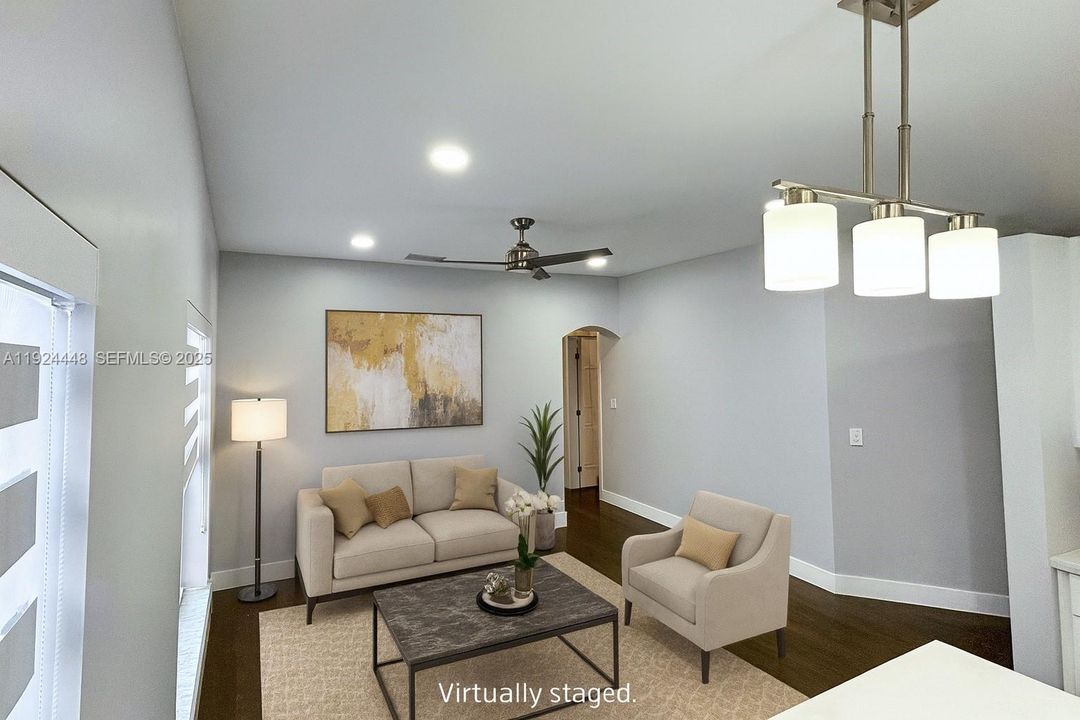 Family Room Virtually Staged