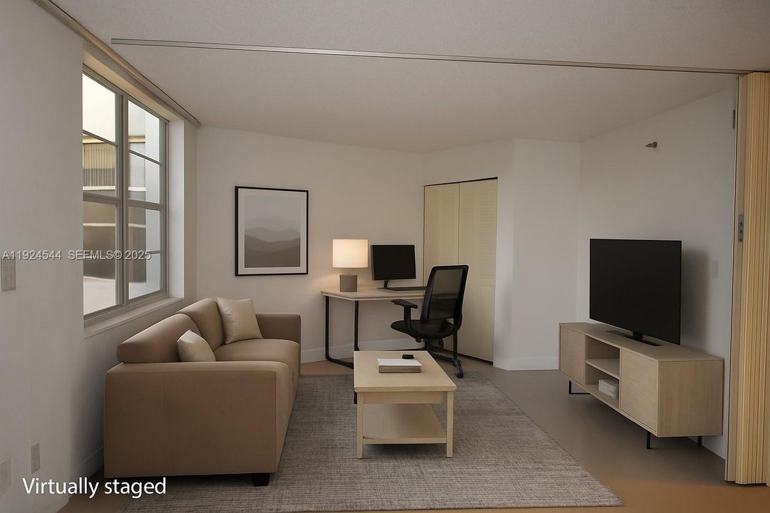 2nd bedroom/den/office.Virtually staged