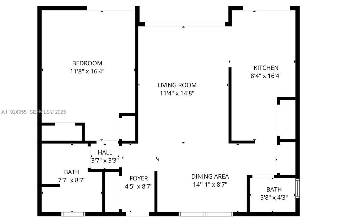 В аренду: $1,650 (1 спален, 1 ванн, 850 Квадратных фут)