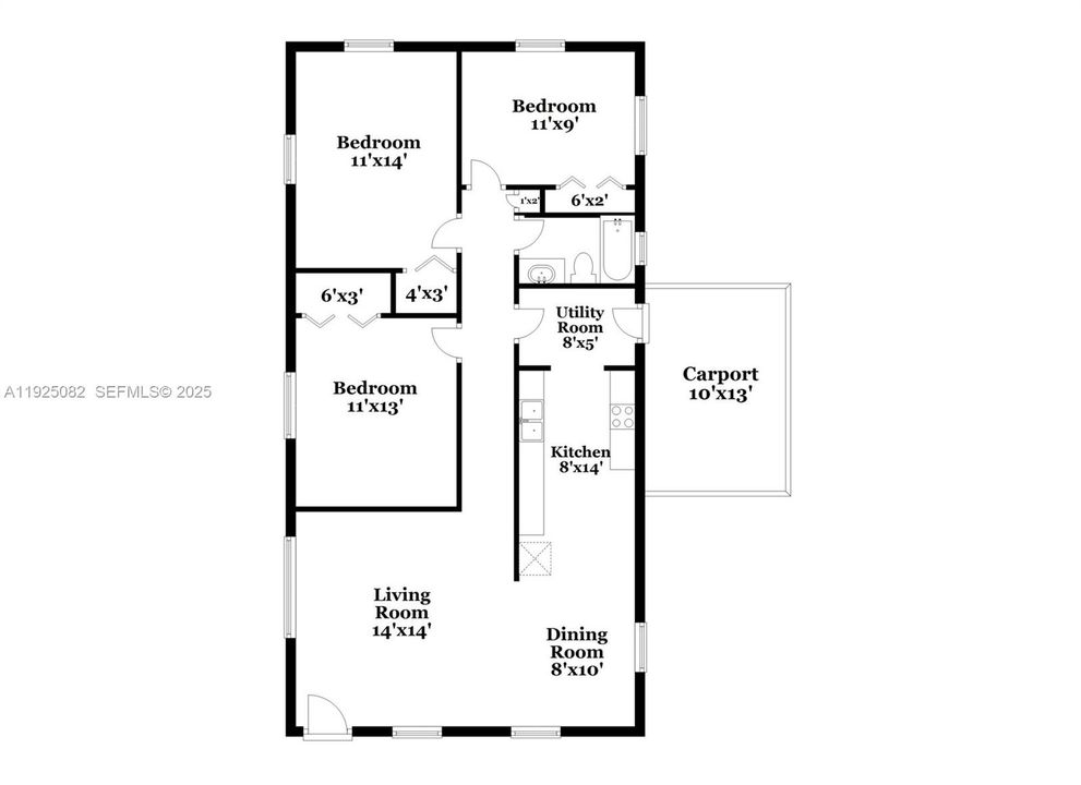 For Rent: $2,270 (3 beds, 1 baths, 1160 Square Feet)