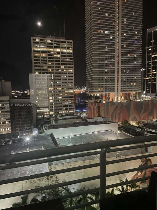Night view from balcony