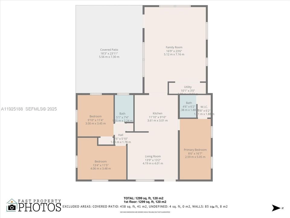 For Rent: $3,050 (3 beds, 2 baths, 1299 Square Feet)