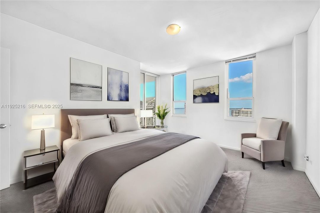 Imagine this beautiful setup! 2nd bedroom, with virtual staging!