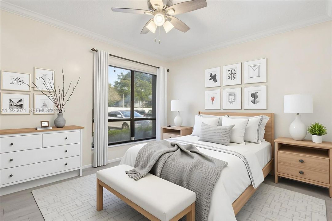 2nd Bedroom Virtually staged