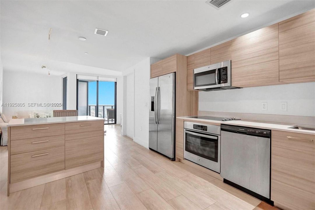 image of space with a kitchen island