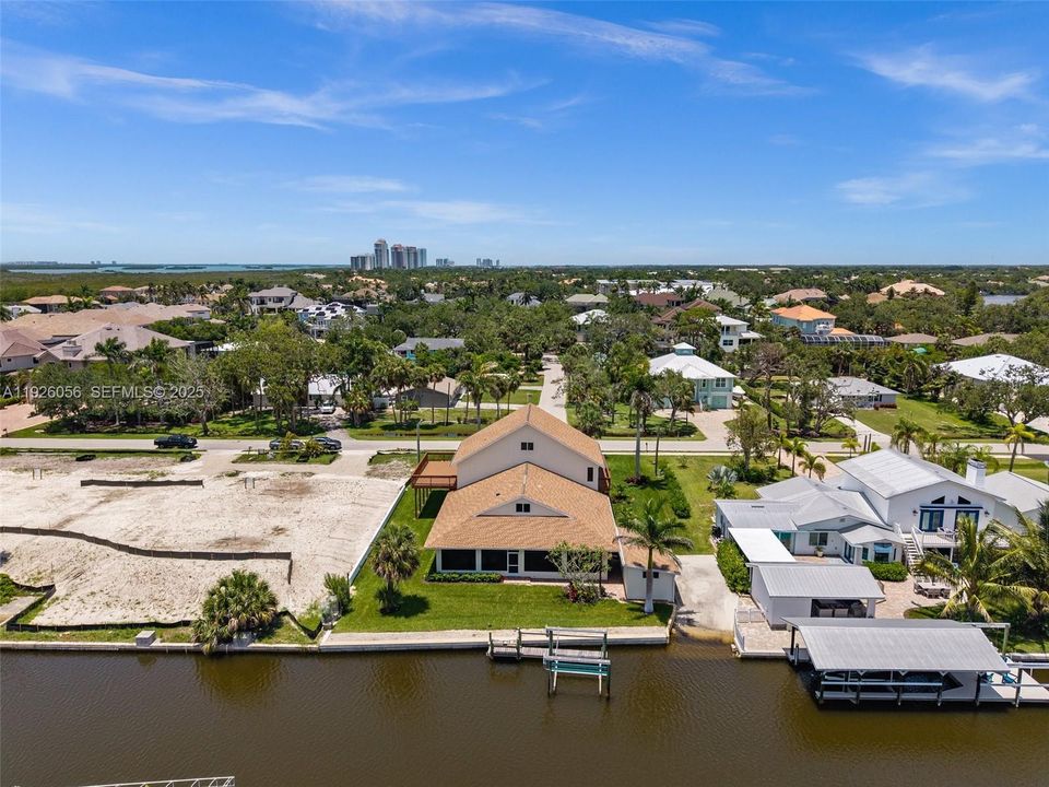 Rear Aerial View showing private Boat Ramp