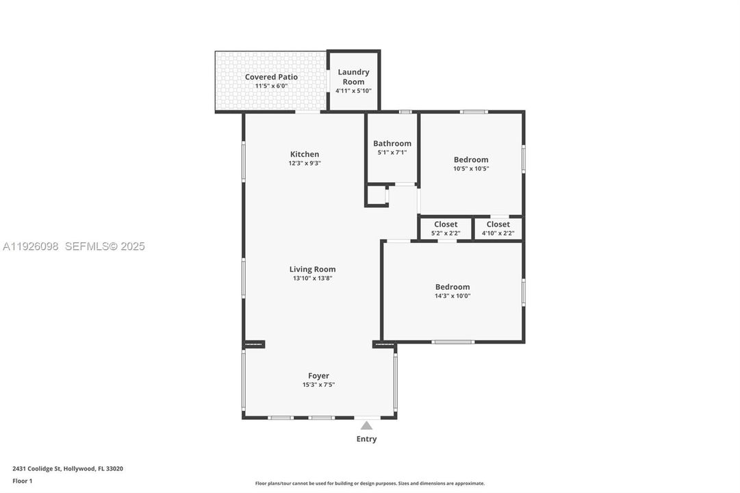 На продажу: $463,000 (2 спален, 1 ванн, 862 Квадратных фут)