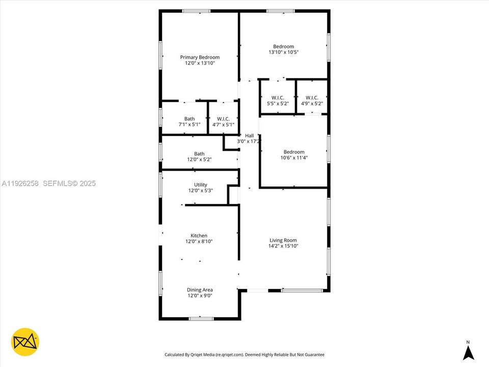 На продажу: $495,000 (3 спален, 2 ванн, 1406 Квадратных фут)