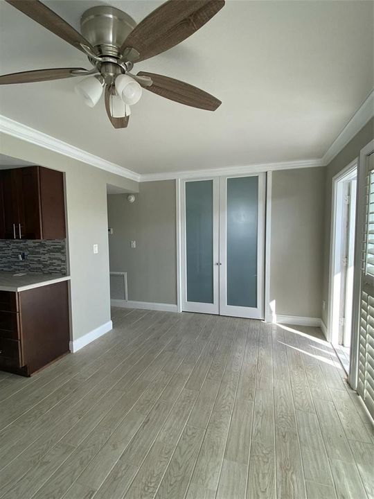 carpet can be removed - tiled underneath