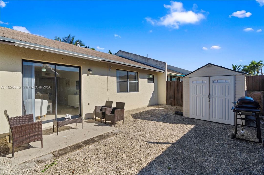 Enjoy both a porch and a patio! The patio is a flexible outdoor area