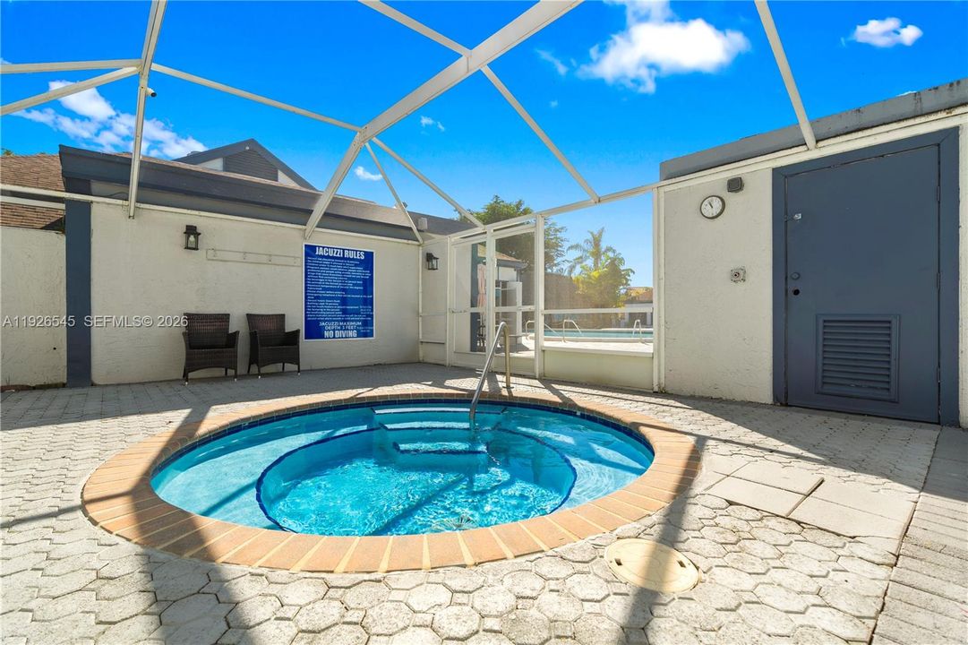Resort style amenity: enjoy the community jacuzzi inside the clubhouse.