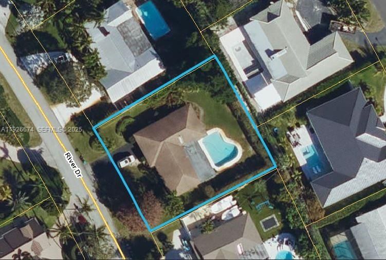 Aerial view from property control records