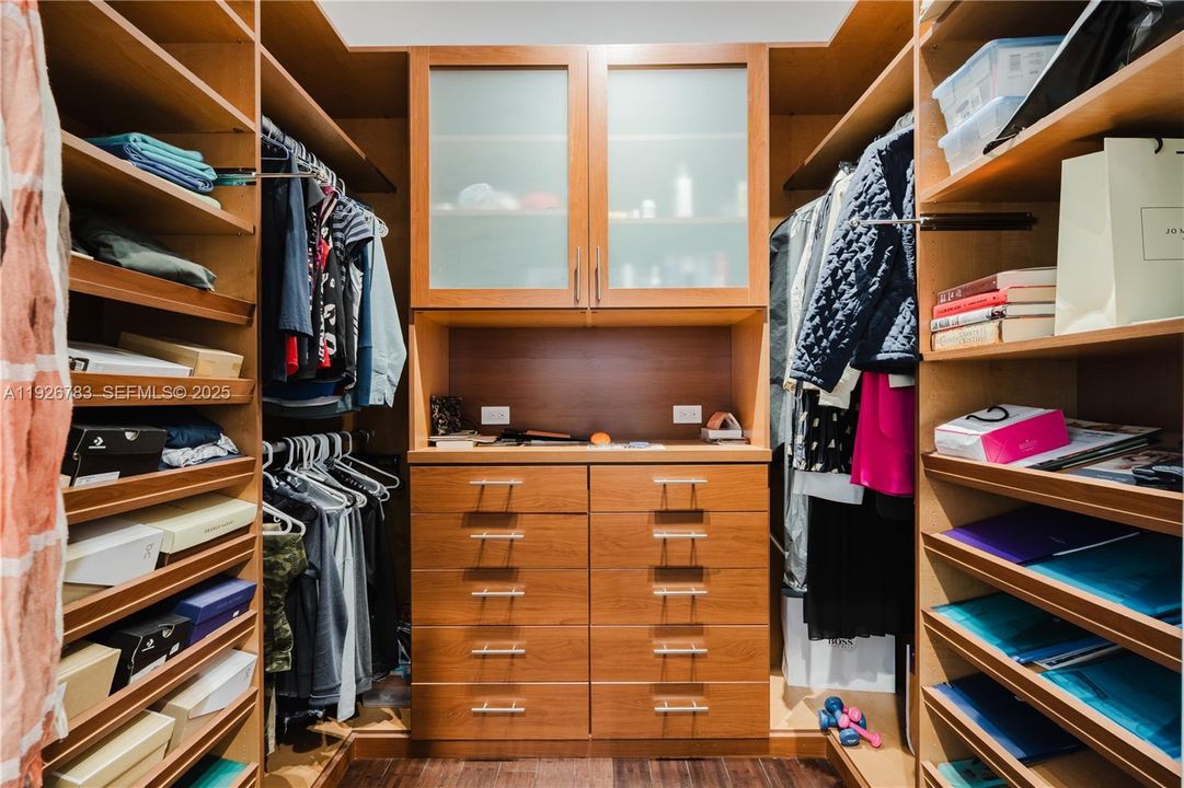 Primary bedroom his/hers closet